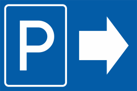 Знак Парковка со стрелкой