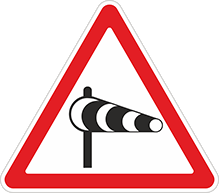 Дорожный знак Боковой ветер