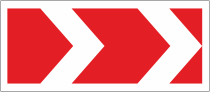 Дорожный знак «Направление поворота направо»