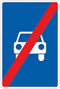 Дорожный знак «Конец дороги для автомобилей»