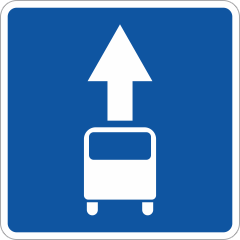 Дорожный знак Полоса для маршрутных транспортных средств