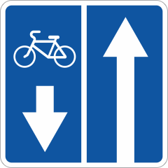 Дорожный знак Дорога с полосой для велосипедов