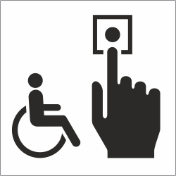 Табличка Кнопка для инвалидов