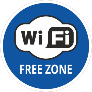 Наклейка Wi Fi  free zone