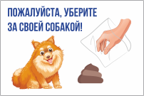 Табличка «Уберите за своей собакой»