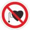 Знак Запрещается работа людей со стимуляторами сердечной деятельности