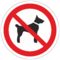 Знак Запрещается вход с животными