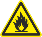Знак «Пожароопасно, легковоспламеняющиеся вещества»