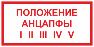 Знак Положение анцапфы I II III IV V