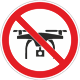 Знак «Полет квадрокоптеров запрещен»