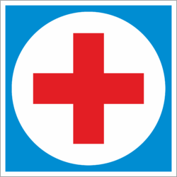 Наклейка медицинский крест