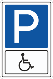 Знак указатель Парковка для инвалидов