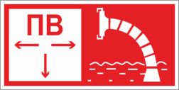 Знак «Пожарный гидрант и водоем»
