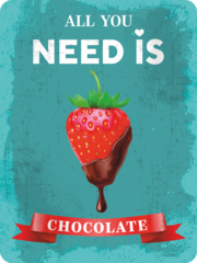 Табличка «All you need is chocolate»