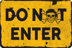 Табличка «Don not enter»