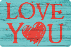 Табличка «Love you»