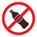 Наклейка Вход с напитками запрещён