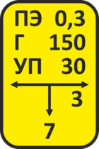 Табличка обозначения газопровода из полиэтиленовых труб