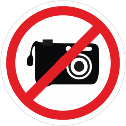 Наклейка Фотографировать запрещено